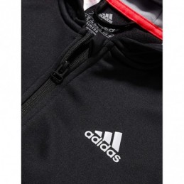 adidas B A.R. 3S FZ HD Sweatshirt, Niños, Black/Signal Pink/Glory Grey, 910Y